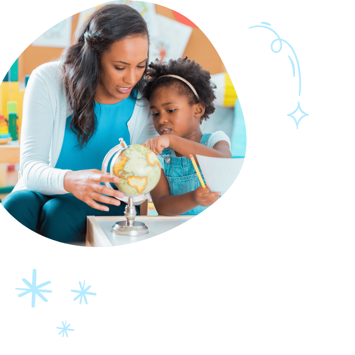 Childcare provider with child - L